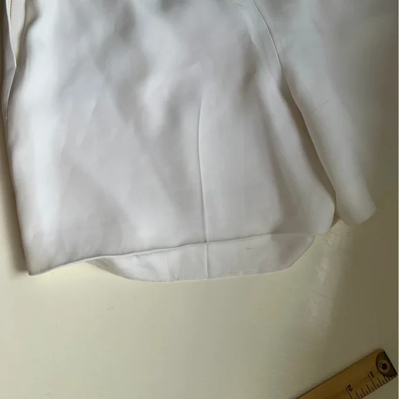 Ralph Lauren Black Label Tap Shorts High Waist Pleated White Size 6 Classic - Picture 8 of 9